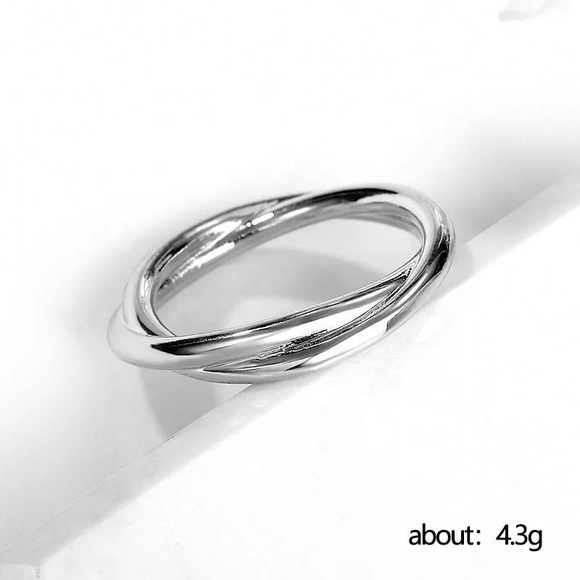 New 925 Silver Beautiful Twisted Simple Cute Ring - Picture 6 of 6